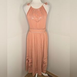 Ulla Johnson Blush Peach Halter Maxi Dress